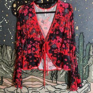 Free People Venice Printed Top M NWOT